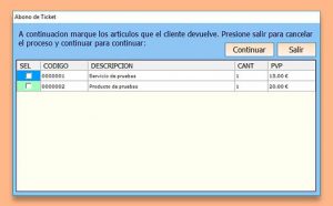 Tpv inTacto RED - Devoluciones