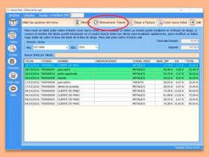 Tpv inTacto RED - Reenumerar Tickets y Facturas